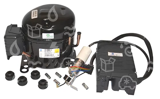 kompresor Tecumseh AE2425Z, LBP - R404A, 220 - 240V, 50 Hz, 1 fáze, pájecí